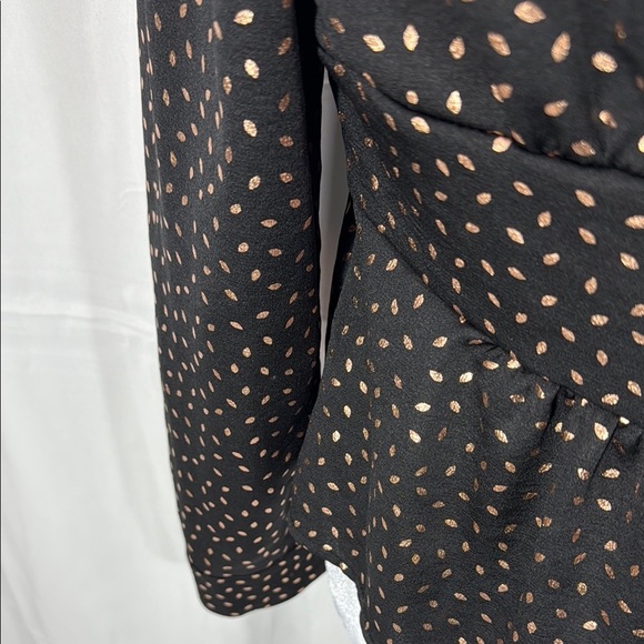 ba&sh Black Top with Gold Dots Size Medium - Picture 5 of 10